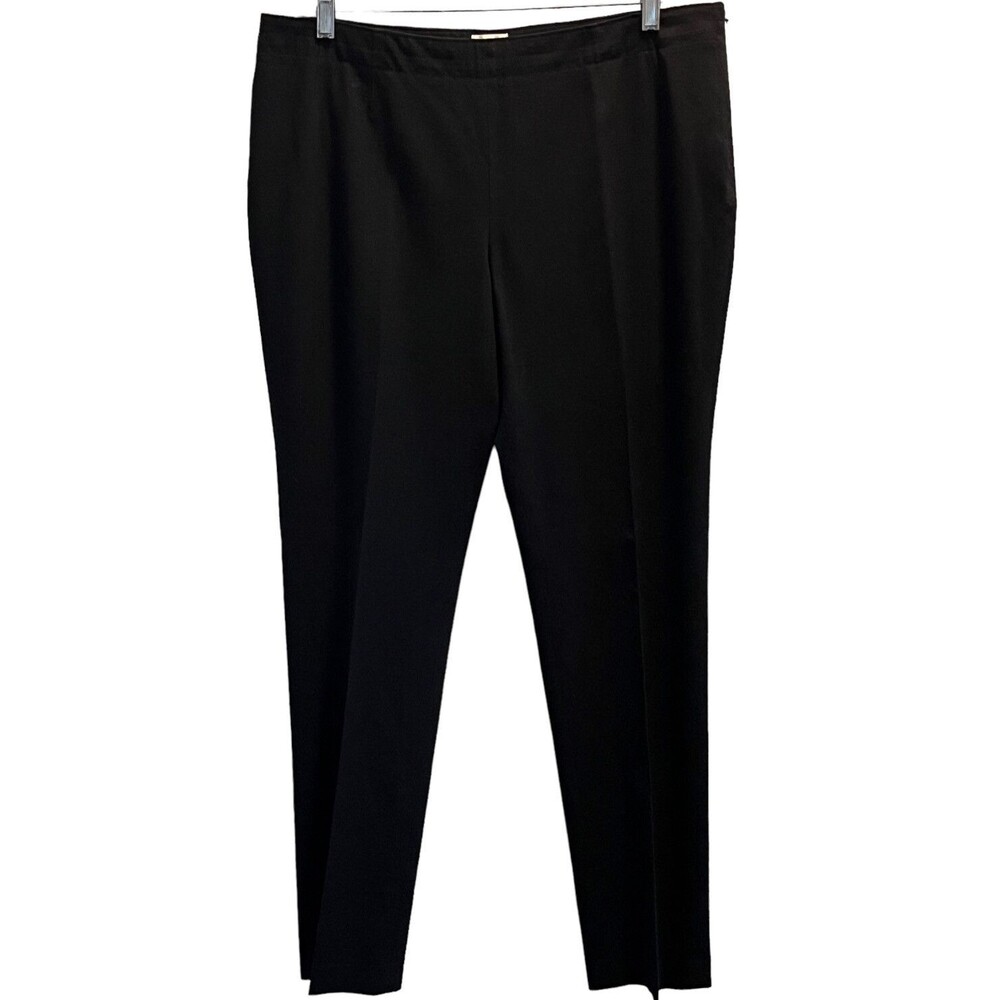 Semantiks Black Pants Slacks Stretchy Side Zip Womens Size 16 Career Date Night